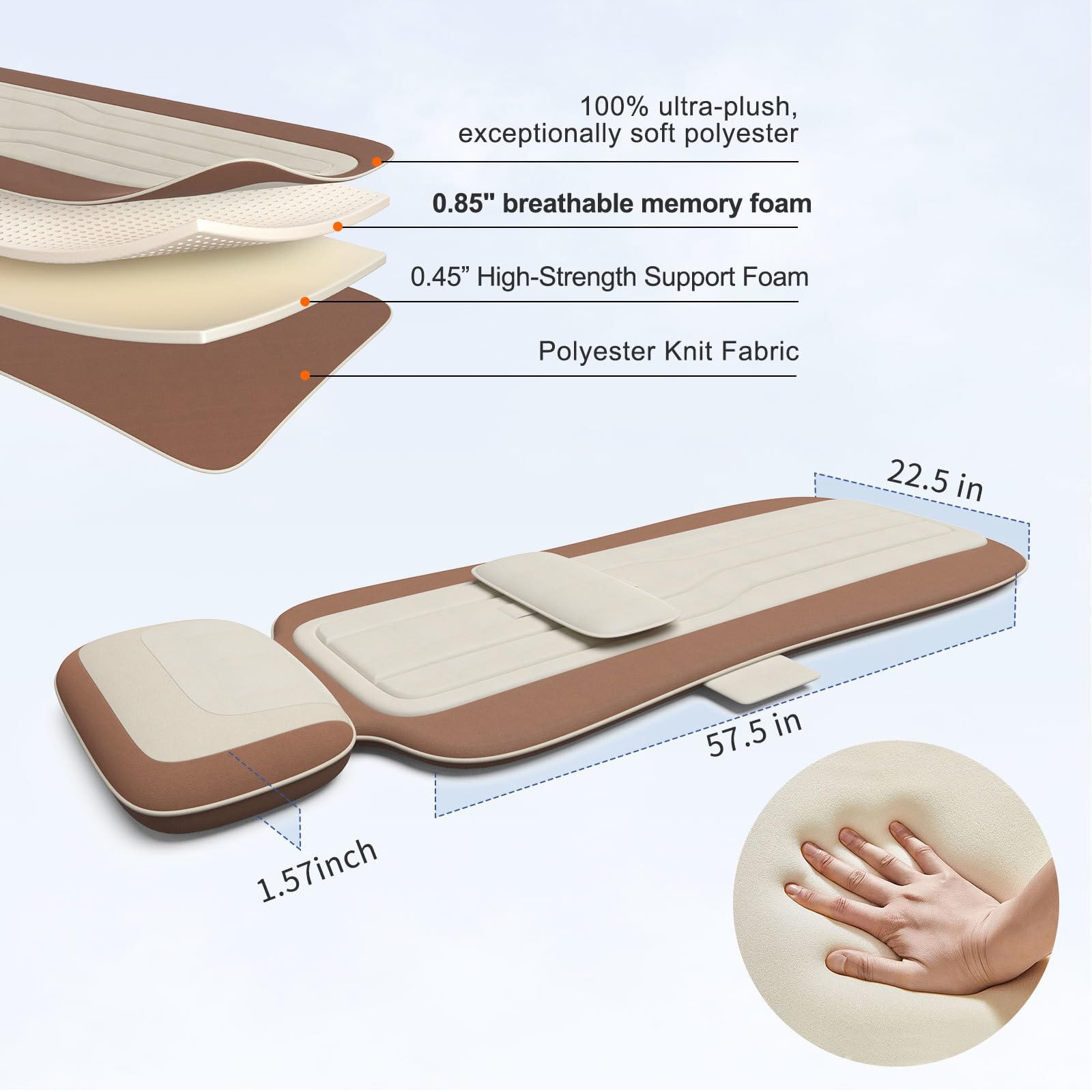 Alfombrilla de masaje de cuerpo completo con calor, masajeador de espalda para sillón reclinable con soporte lumbar, calefacción y vibración, almohadilla de silla de masaje para personas mayores