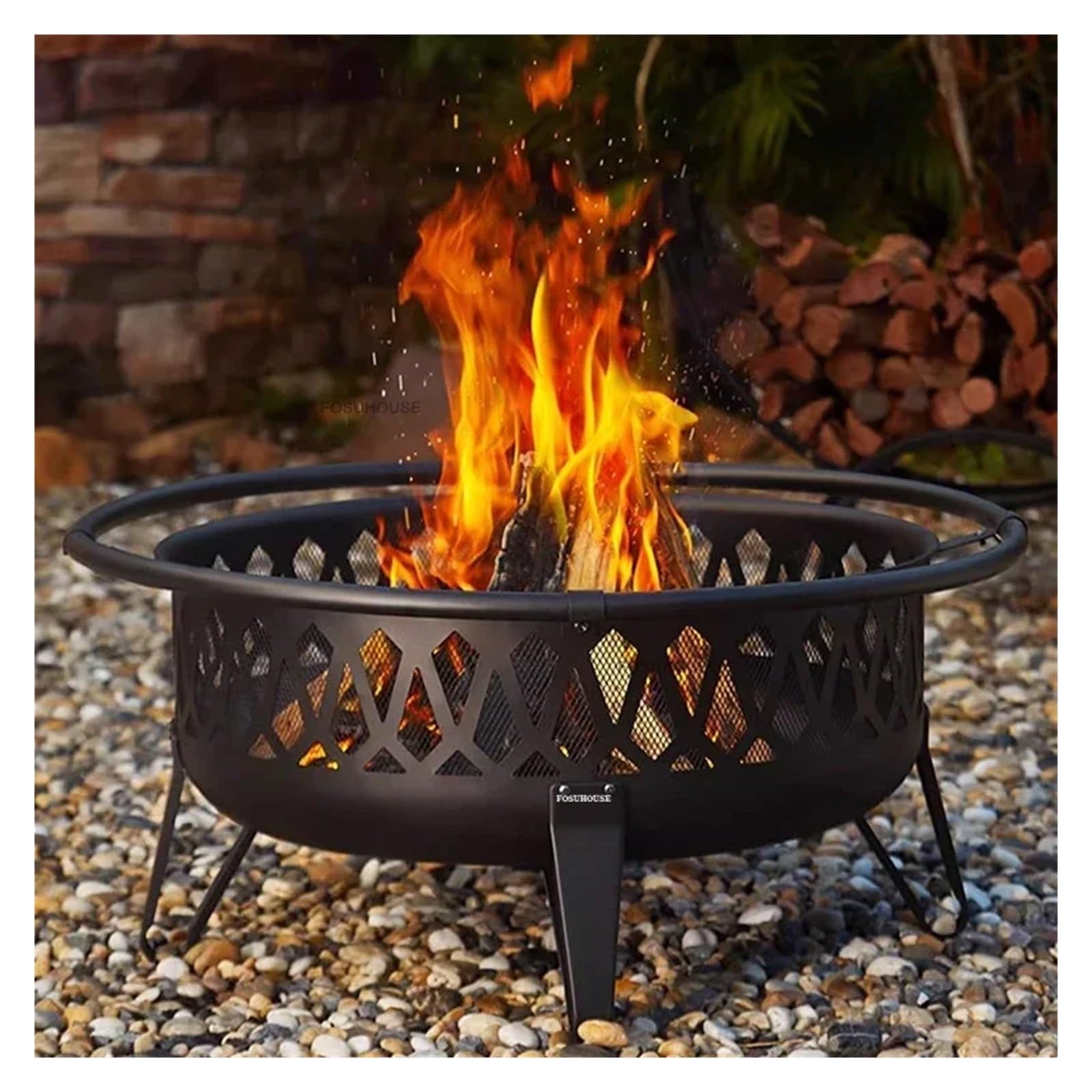 Gartenbedarf Outdoor Camping Lagerfeuer Ofen Winter Terrassenheizungen Kreative Zuhause Holzheizung Ofen Luxus Großer Garten Grill Outdoor Heizung (Paket 1)