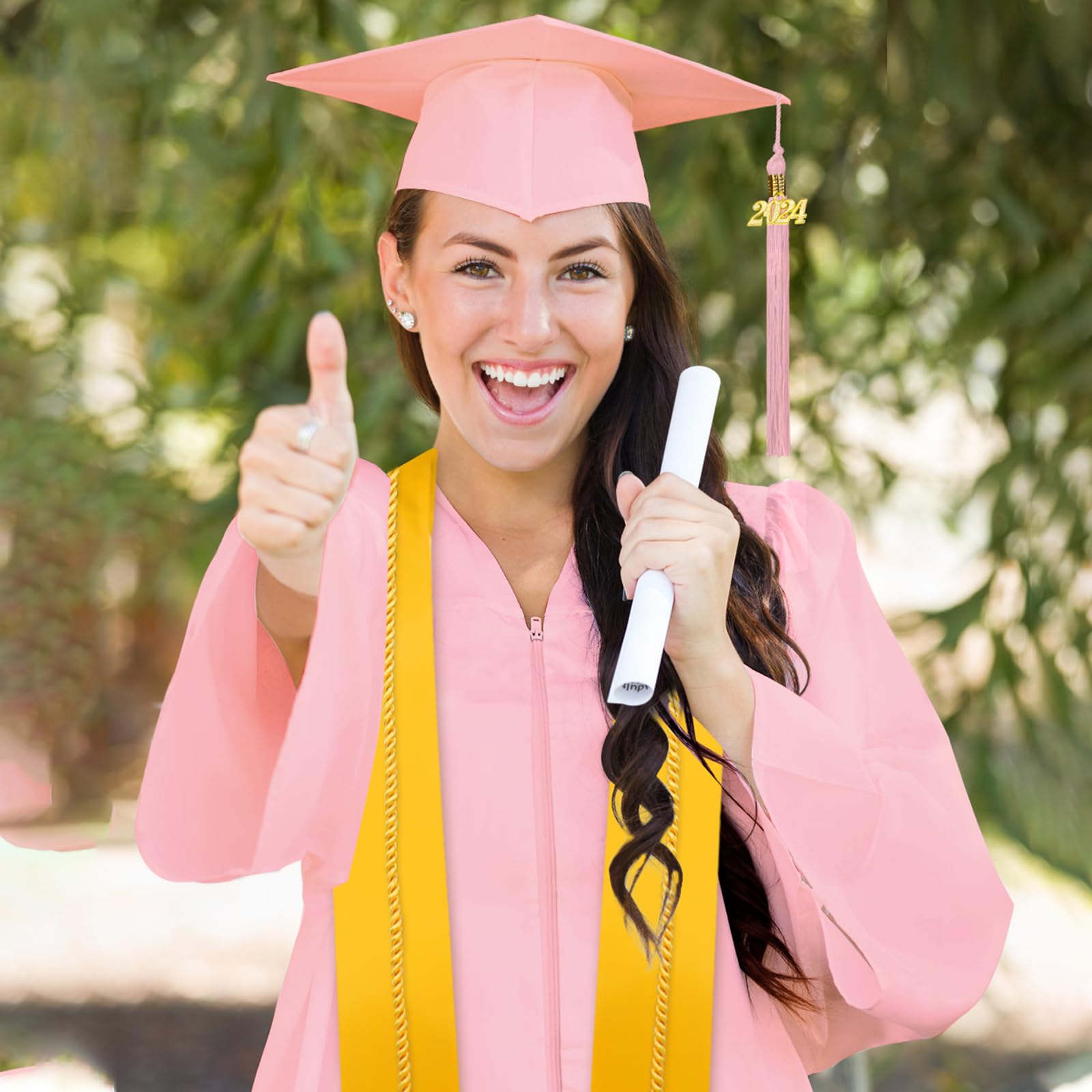 Snapklik.com : Mukum Matte Graduation Cap And Gown 2024 Set Bulk