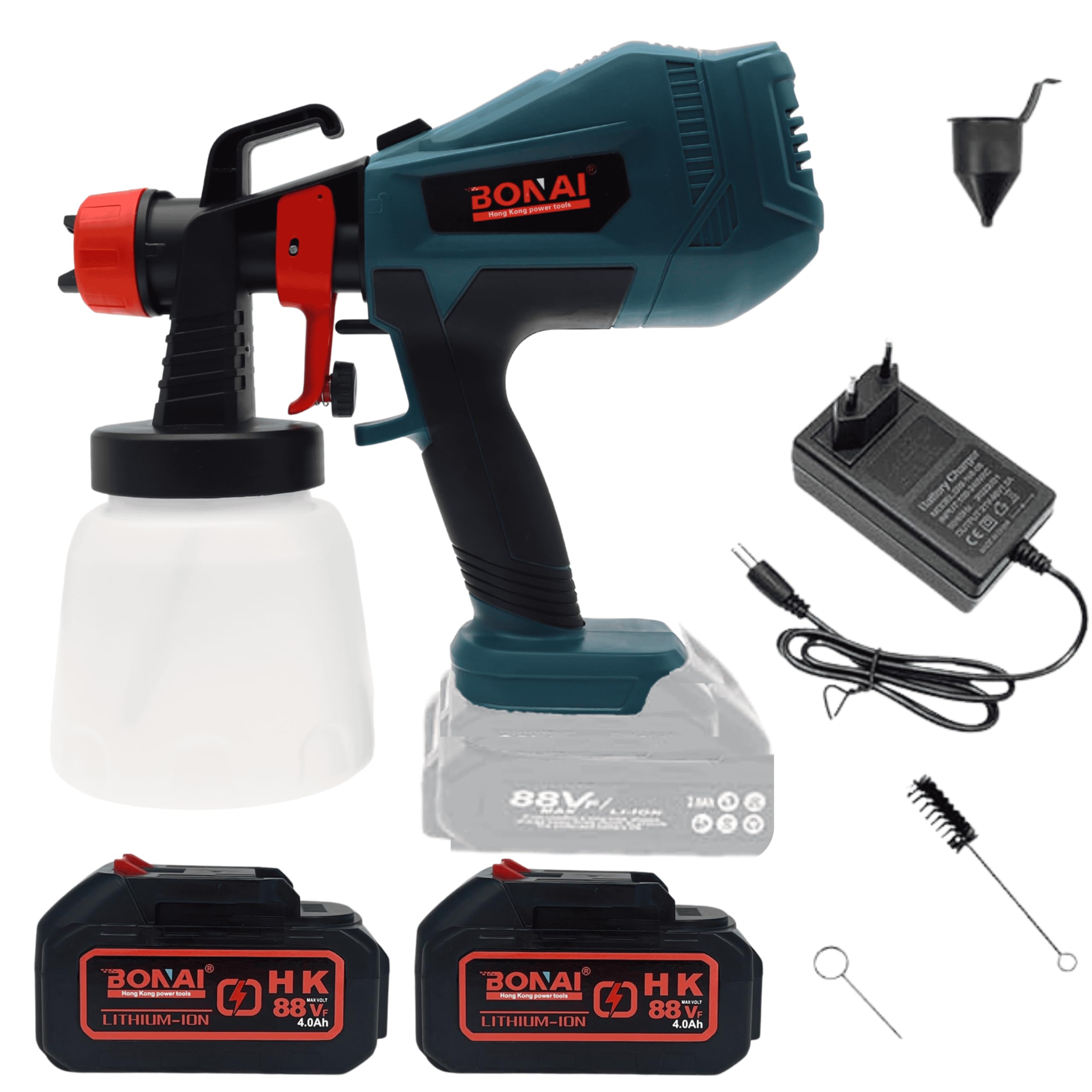 BONAI Ultimate HVLP Paint Sprayer Pro: Cordless Convenience, Jog Wheel Precision, Detachable Design, and Copper Nozzles for Pro-level Results