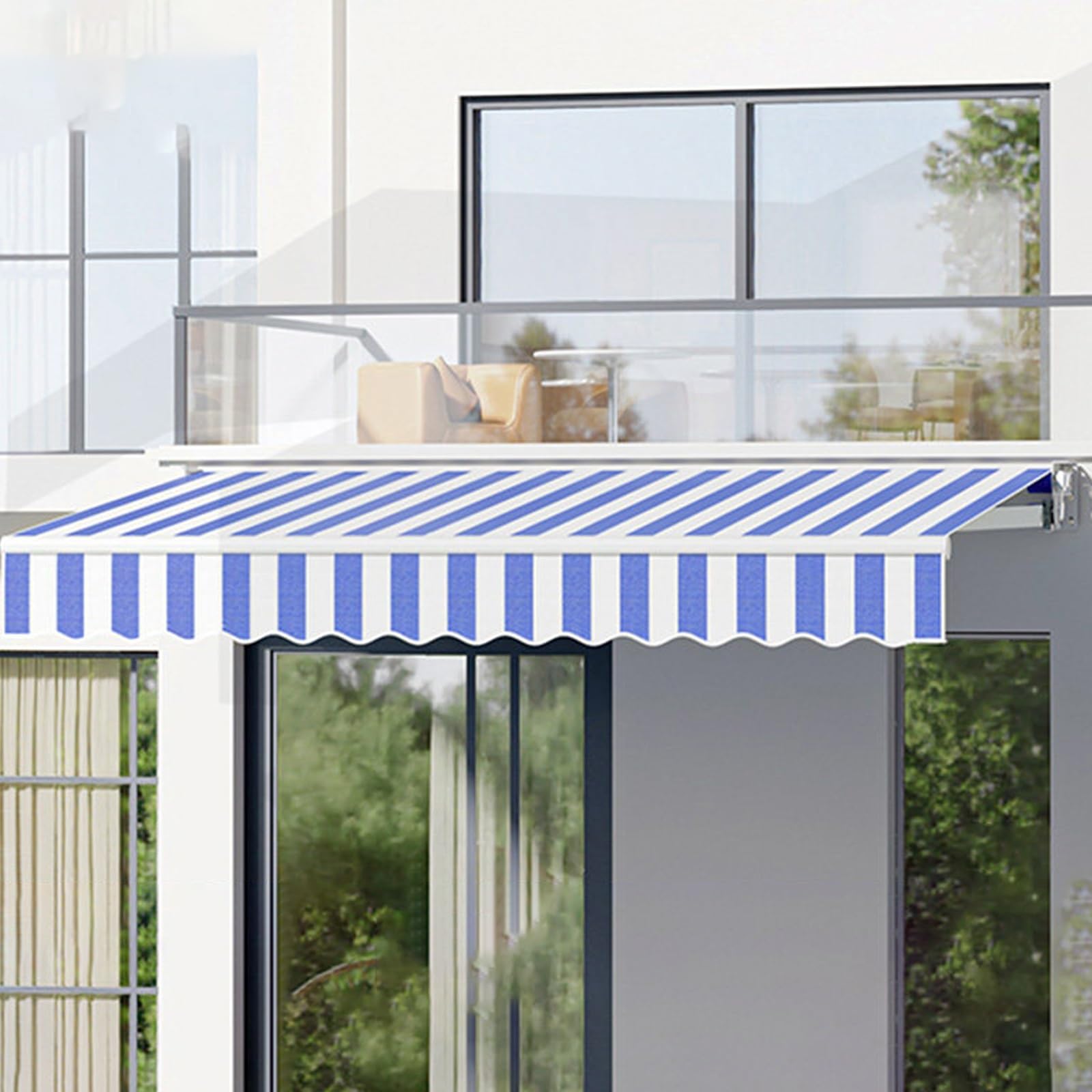 Tela di Ricambio per Tenda da Sole Retrattile, Tessuto di Ricambio per Tenda da Esterno, Esterno Tessuto per Tende da Sole Retrattile Terrazzo Telo per Tenda da Sole