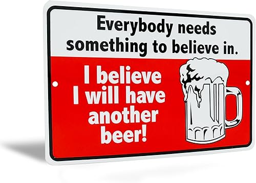 Miniatura 1 de Treasure Gurus Have Another Beer - Letrero de metal divertido hecho en Estados Unidos, decoración de pared para bar y pub