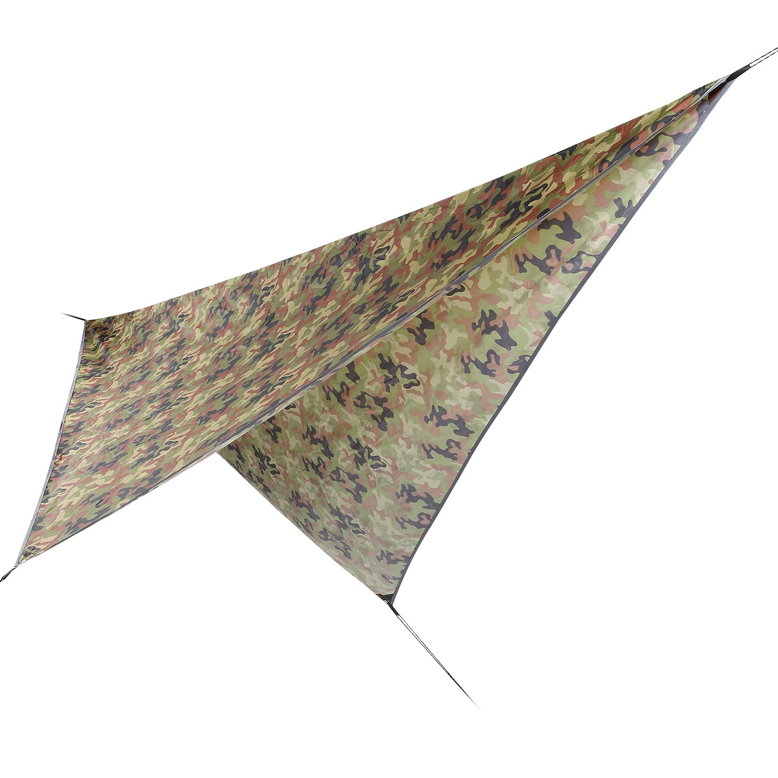 Telo da campeggio impermeabile, copertura per campeggio con motivo a rombi, tenda multifunzione 360x290 cm per ombra in spiaggia, telo antipioggia per amaca, stuoia da picnic con (Stampa mimetica)