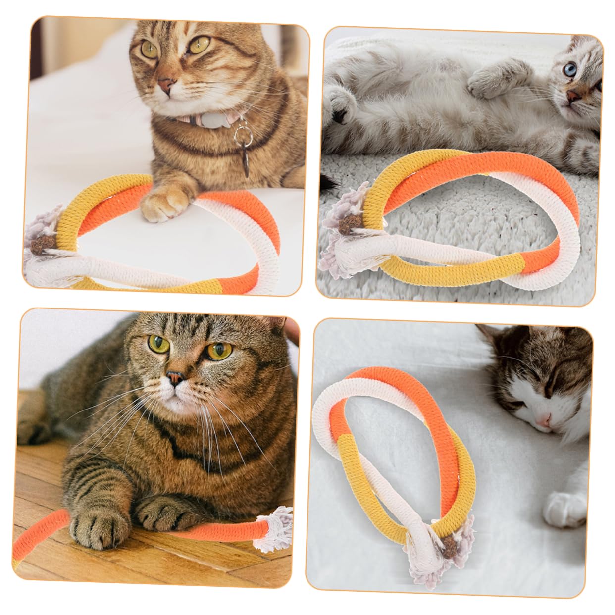 Sosoport 12pièces Jouets à pour avec Herbe à Chat Jouets Corde pour Et Intérieur