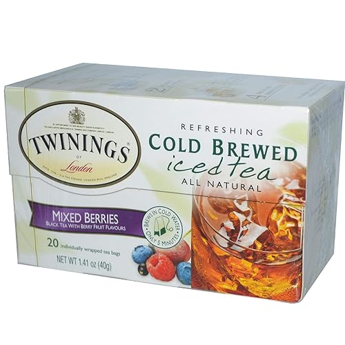 Twinings Té helado preparado en frío con bayas mixtas, 20 unidades