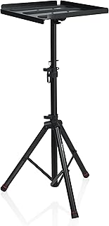 Gator Frameworks Heavy Duty Deluxe Adjustable Multi-Media Gear Stand Featuring 100x100 Vesa Mounting Brackets | Ideal for Laptops and more; Min/Max Height - 36"/48" (GFW-UTL-MEDIATRAY2)