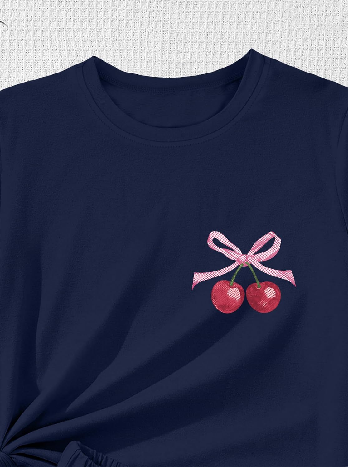 Girls 2 Piece Summer Outfits Cute Graphic Short Sleeve T-Shirt and Elastic Waist Shorts Set - Image 4