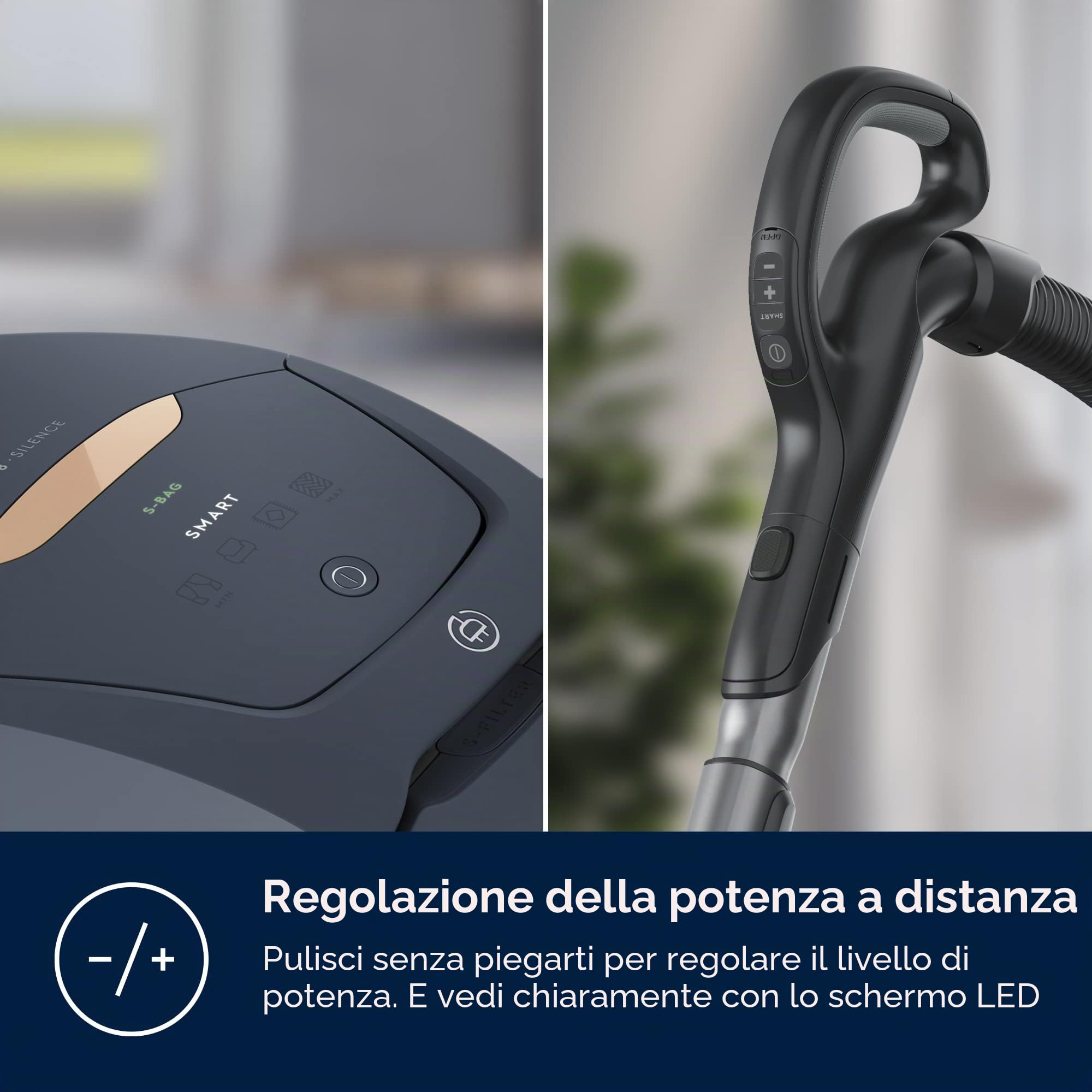 ELECTROLUX PureD8 13783211, Pure D8 PD82-8DB-Aspirapolvere a Slitta con Sacco Ultra Silenzioso, regolatore Automatico di Potenza SmartMode e Tecnologia PureSound-Colore: Blu