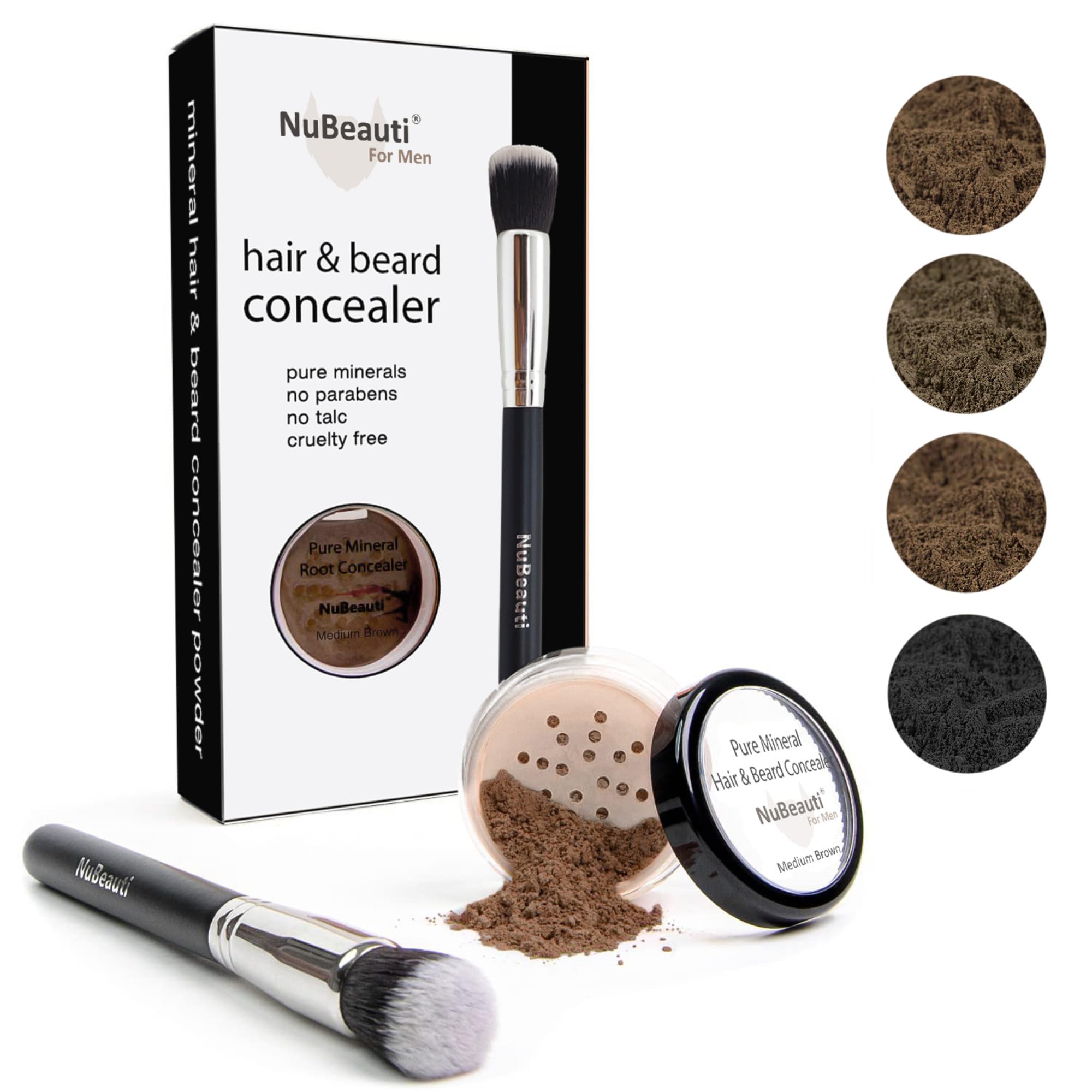 Amazon.com: Men's Beard, Mustache & Hair Root Touch Up Powder