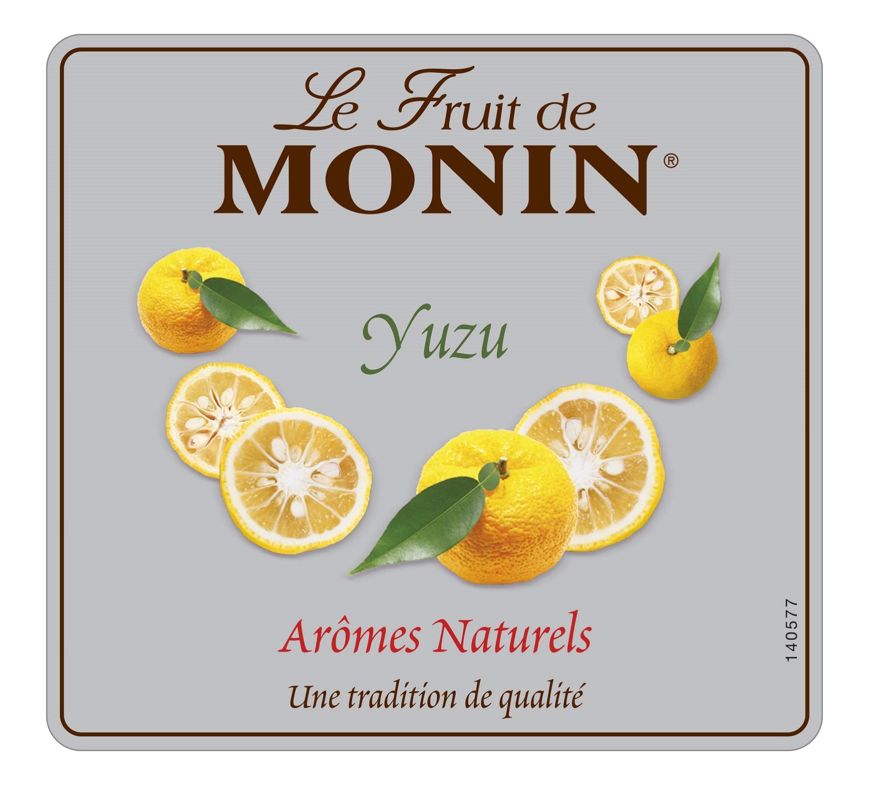 MONIN Yuzu Mélange de fruits purée 1 L pour cocktails, smoothies et cocktails Sans allergènes Saveurs et colorants 100 % naturels Purée de yuzu et sirop de sucre hybride 2 en 1