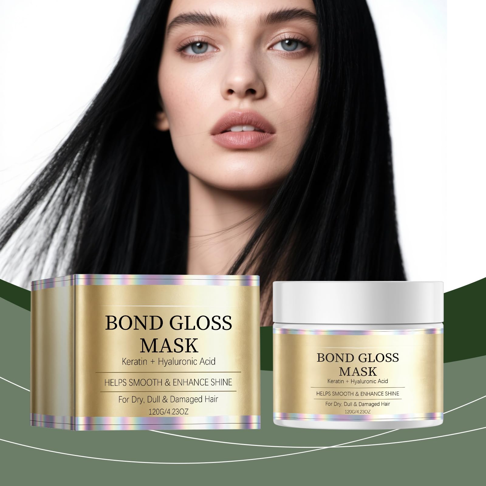 Bond Gloss Mask – odżywcza i nawilżająca maska do włosów dla gładszych i błyszczących włosów. Wzmacnia włosy przez długi czas, intensywnie pozbawione połysku i zniszczonych włosów (6 szt.)