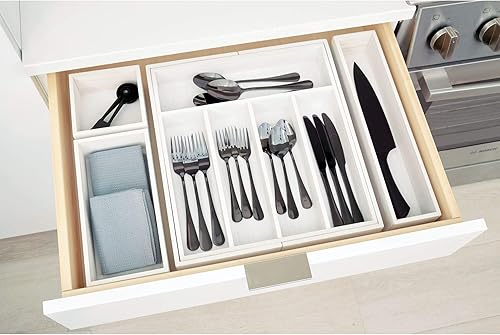 Miniatura 5 de iDesign Renewable Paulownia Wood Collection - Cubo organizador de cajones, 3.3 x 15 x 2.5 pulgadas, lavado blanco