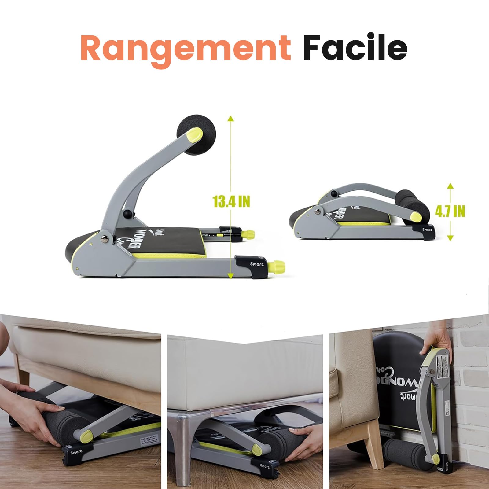 Wonder Core Machine intelligente pour abdominaux, équipement d'exercice abdominal, machine d'entraînement du corps total pour salle de sport à domicile