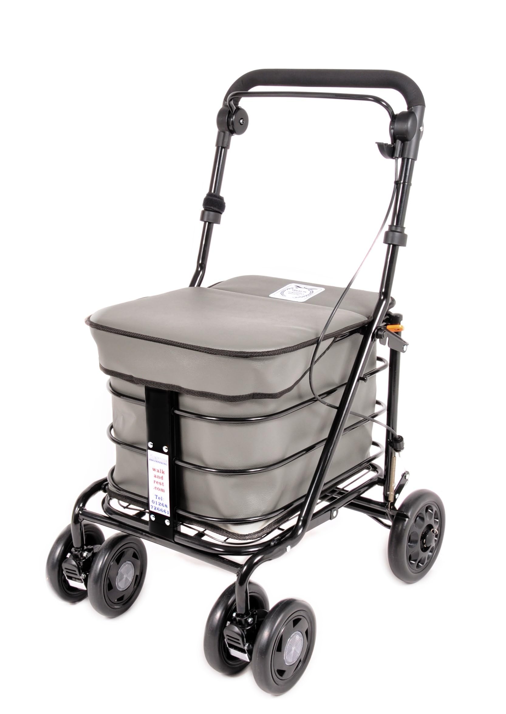 Walk And Rest Grey Seated Mobility Trolley/Stroller/Rollator