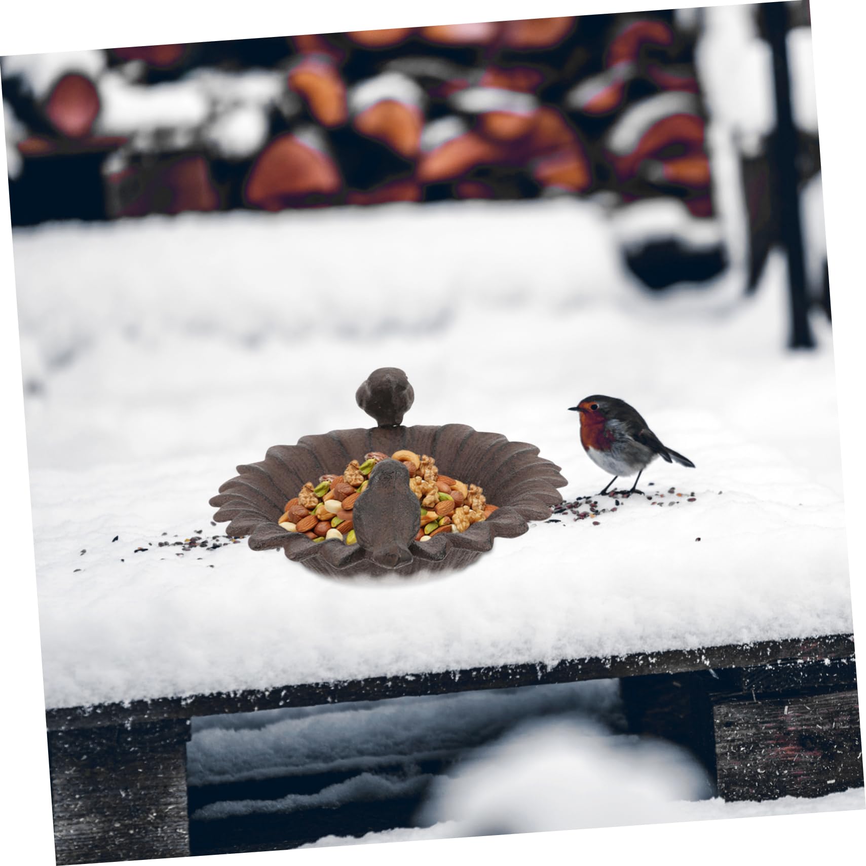 Abaodam Mangeoire à Oiseaux pour Jardin Nourrisseur Compact et Stable pour Petits Oiseaux pour Canaris Perroquets et Alouettes Décoration pour Balcon Cour et Jardin