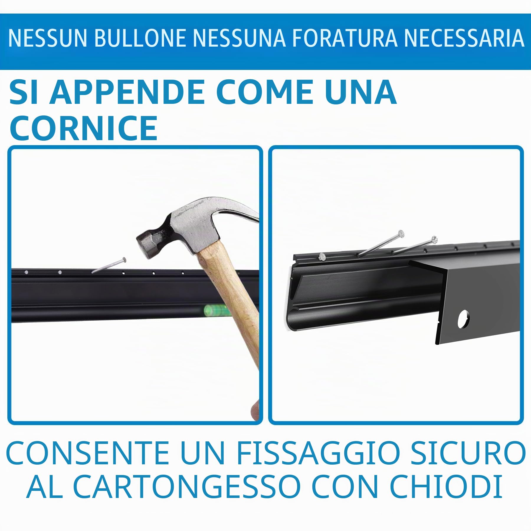 Antimbee Supporto da Parete per TV per 37 a 75”, Fino a 68 KG, Max VESA 600 x 400 mm, Staffa TV Universale per la Maggior Parte TV LED, LCD, OLED, Piatto e Curvo