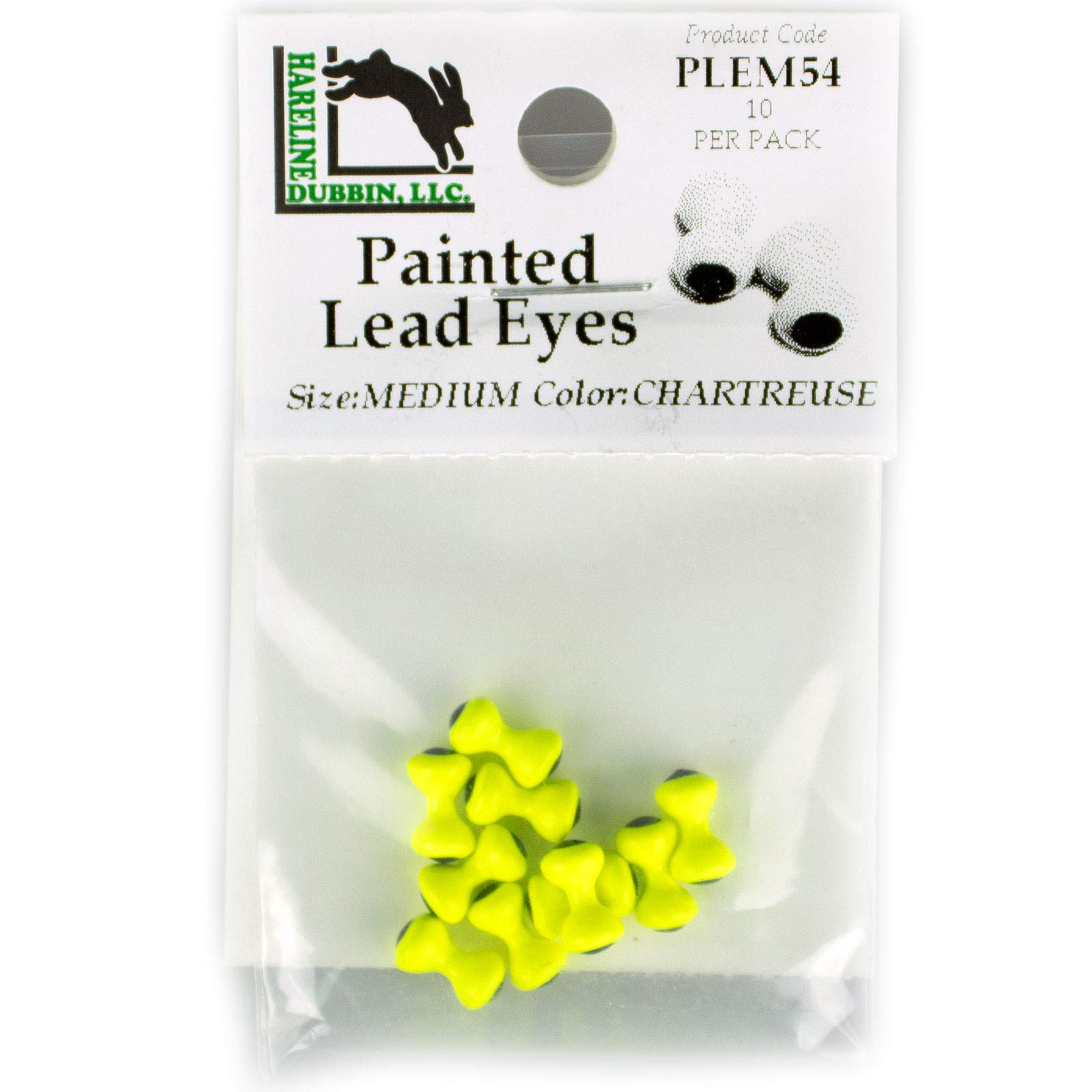 Hareline Painted Lead Dumbbell Eyes for Fly Tying