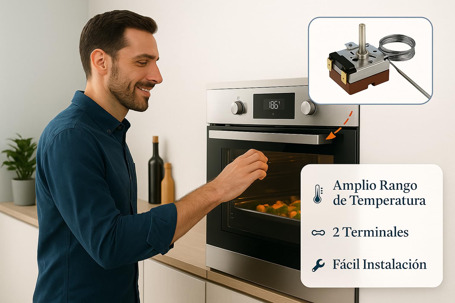 Recamania Termostato Horno Universal para Cualquier Marca