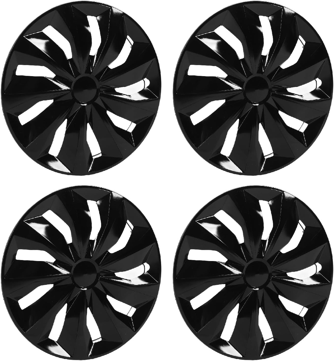 Amazon ホイールスキン、ホイールキャップ ホイールカバー 耐摩耗性 ブラック 頑丈 スタイリッシュ 簡単取り付け 15インチスチール