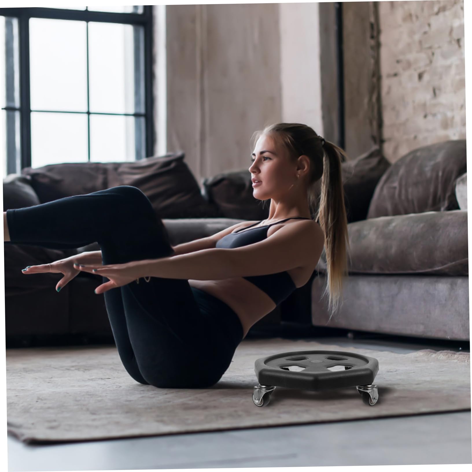 TOYANDONA Disco de Entrenamiento Abdominal con Rodilleras de Fitness Silencioso para Ejercicios Casa y Tonificación Color Aleatorio