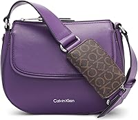 Calvin Klein Women's Bella Novelty Crossbody Bag - Vegan Leather, Adjustable Strap, Multiple Pockets