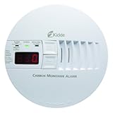 Hardwired Carbon Monoxide Detector with 9-Volt Battery Backup, Digital LED Display 5.75 diameter x 1.8 depth