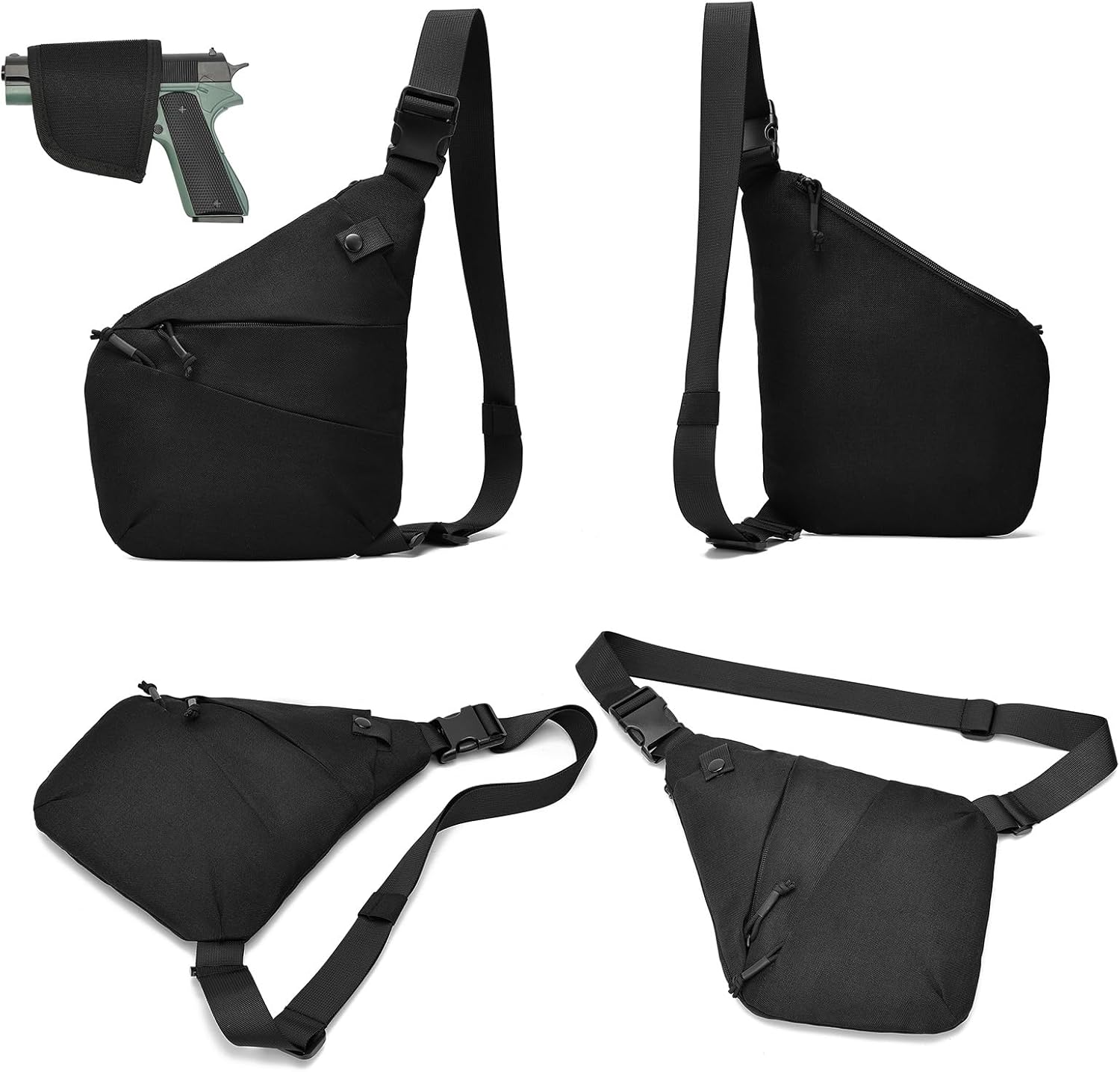 Tactical Crossbody Sling Bag for Men Women, Anti Thief Conceal Carry Handgun Bag, CCW Bags EDC Carry - Image 7