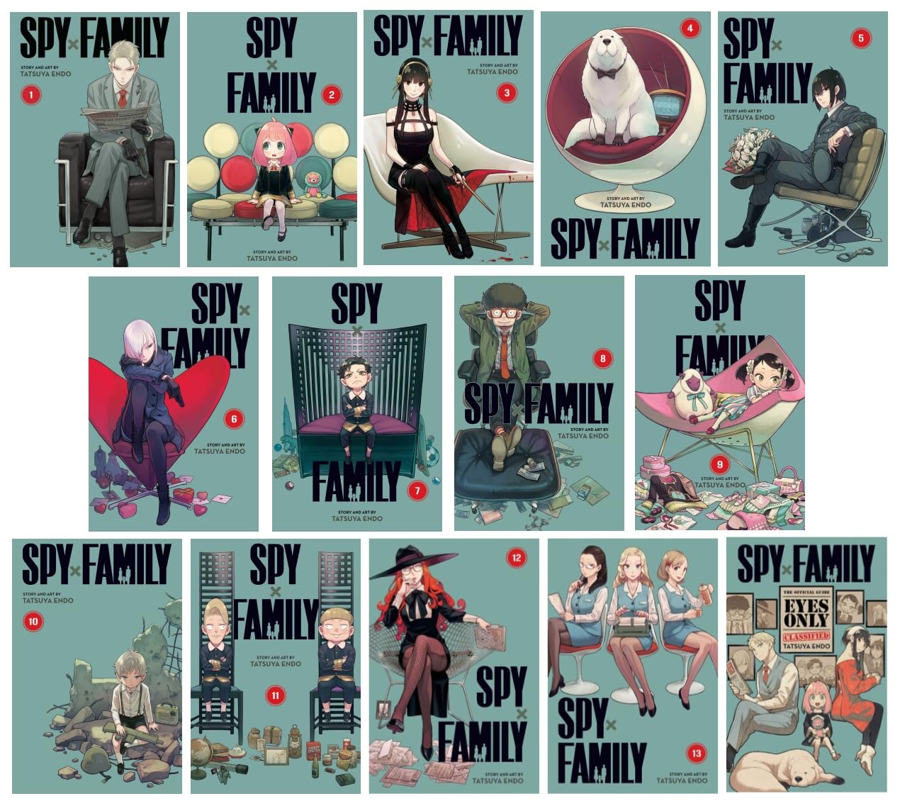 Spy x Family Comic Series 14-Book Collection Set (Vol. 1 to 14) – Spy Thriller, Family Comedy & Action-Packed Manga      Paperback – July 3, 2024