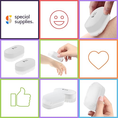 Miniatura 7 de Special Supplies Cepillo de terapia sensorial para cepillado ocupacional y sensorial, herramientas estimulantes y calmantes para niños y adultos,