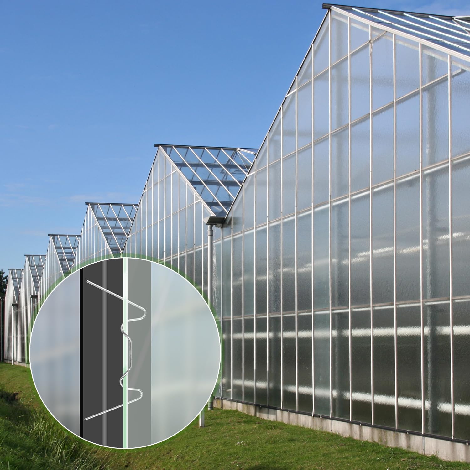 Kit De Reparación De Invernadero, 80 Clips W De Alambre, 50 Tuercas De