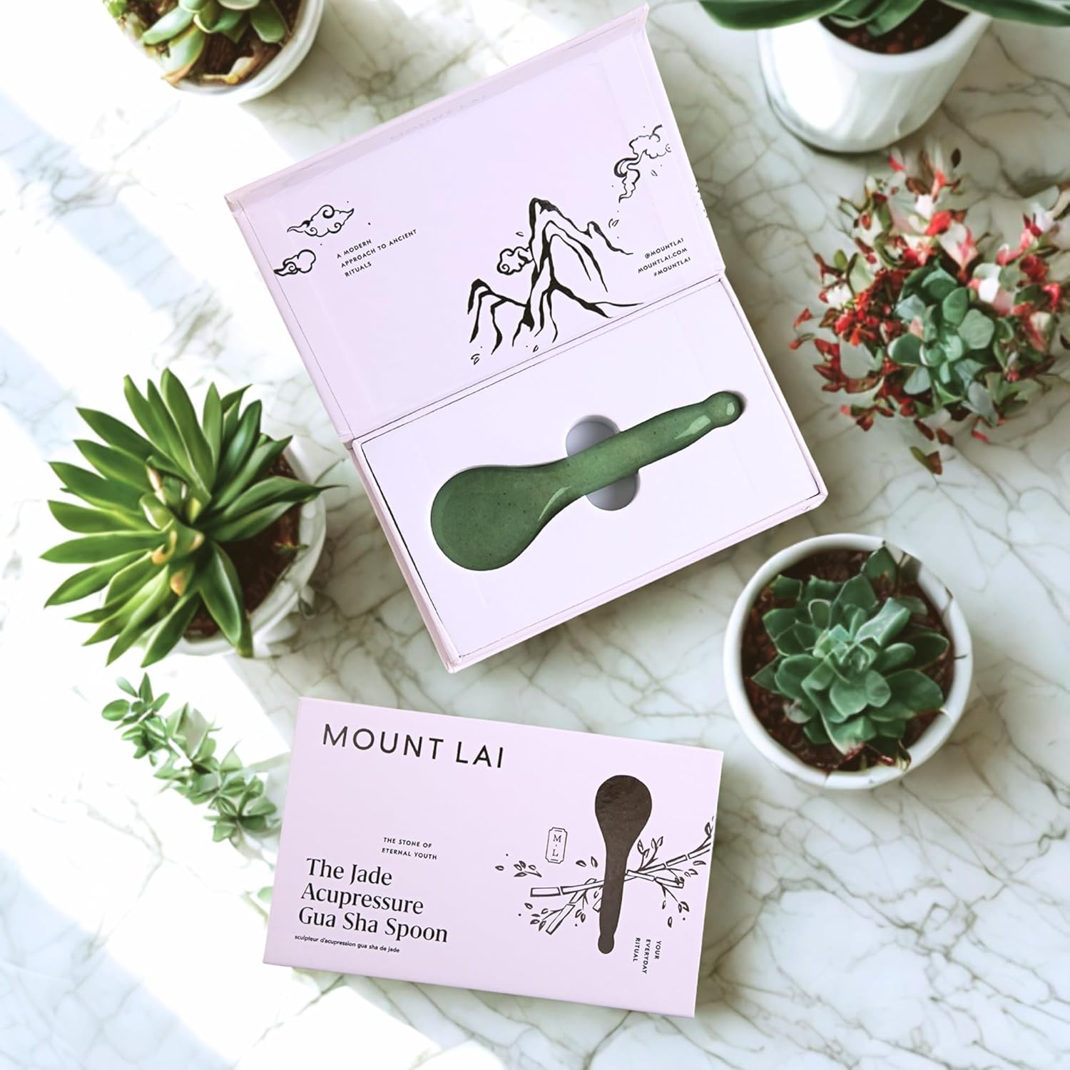 Mount Lai - The Gua Sha Facial Lifting Tool (Jade Gua Sha Spoon) - Image 6