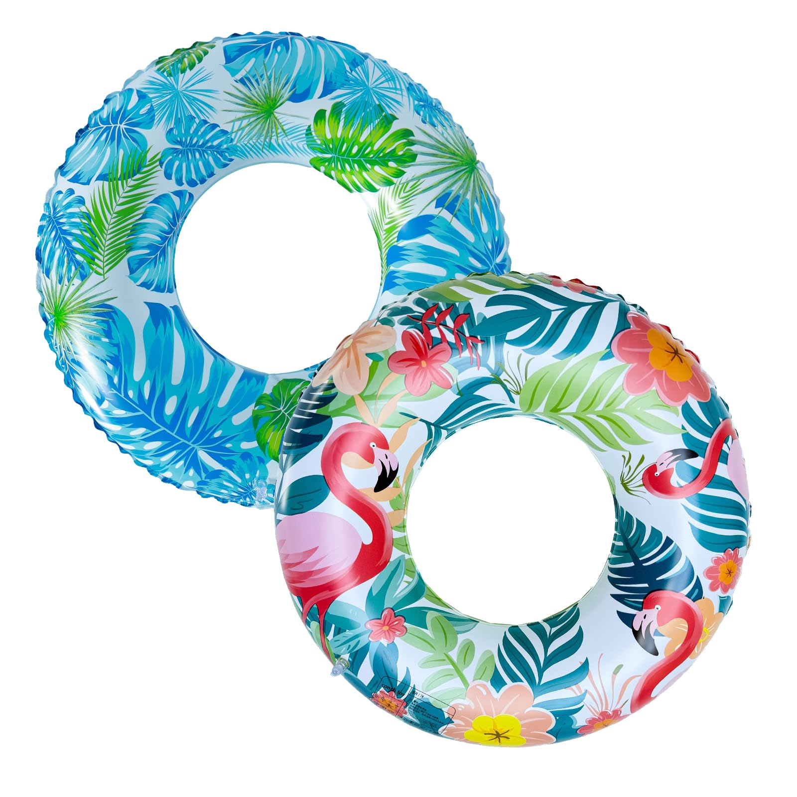 2 Pack Inflatable Swimming Ring for Adults Inflatable Pool Floats Ring, Durable Adults Rubber Ring for Swimming, Blow-Up Swimming Pool Rings, Summer Beach Swimming Pool Tubes, Summer Water Pool Toys