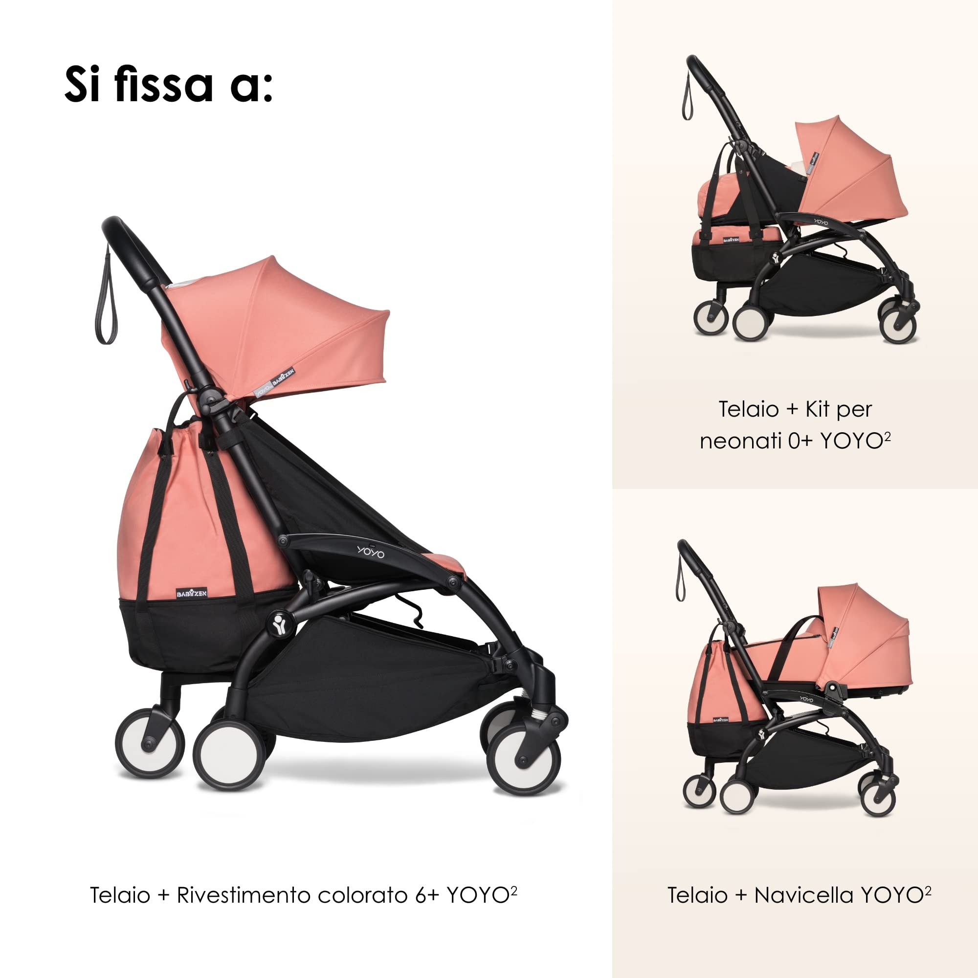 Babyzen Borsa YOYO, Ginger - Per uno spazio addizionale sul passeggino YOYO2 - Include una base robusta, ruote e ganci