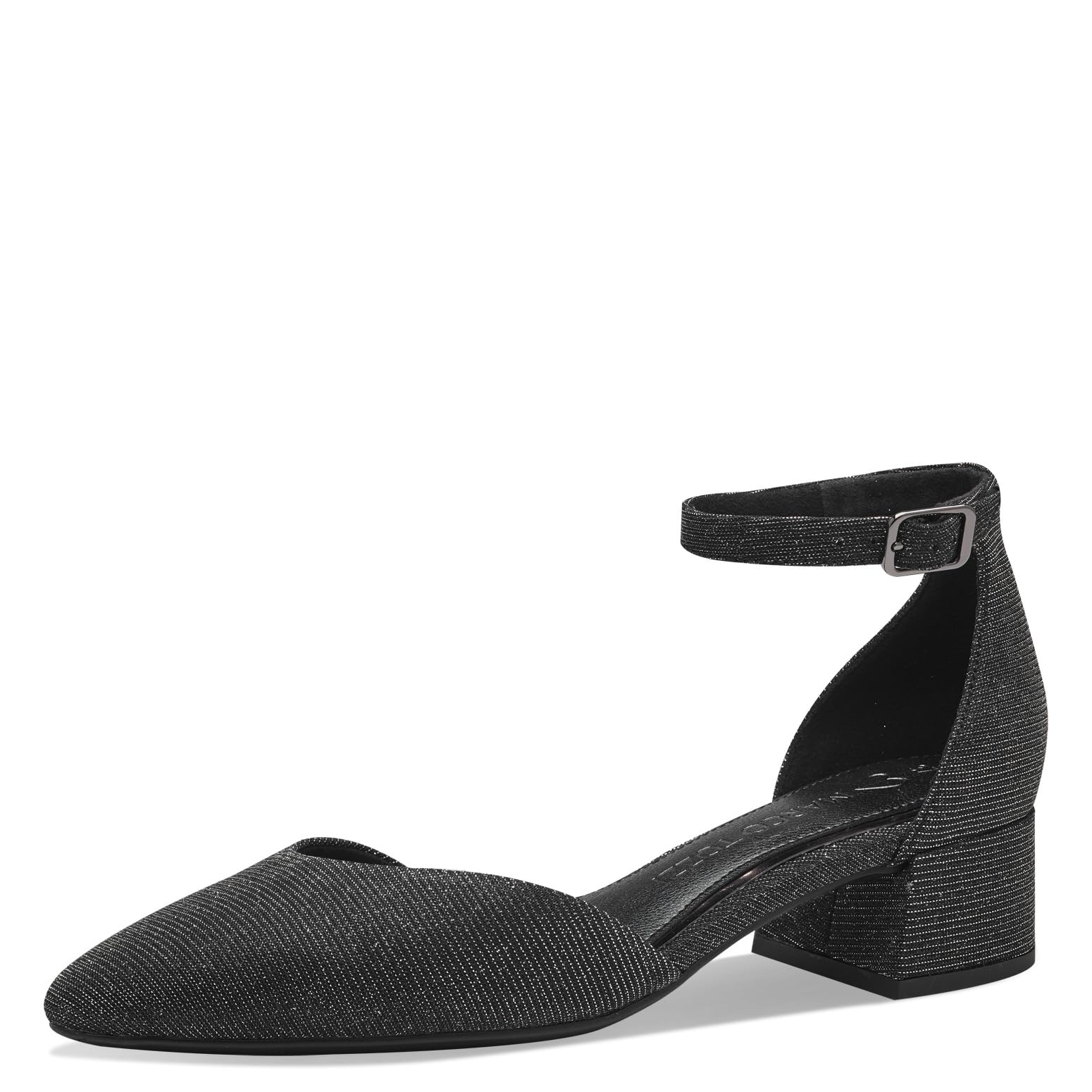MARCO TOZZI Women's 2-24304-42 Loafers, Black Metallic, 4