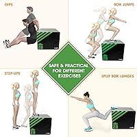 Vista 6 de Yes4All 3 in 1 Foam Plyometric Jump Box for Training & Conditioning - Plyo Jump Box for Fitness Workout Exercise