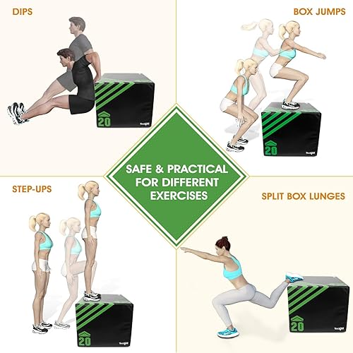 Miniatura 6 de Yes4All 3 in 1 Foam Plyometric Jump Box for Training & Conditioning - Plyo Jump Box for Fitness Workout Exercise