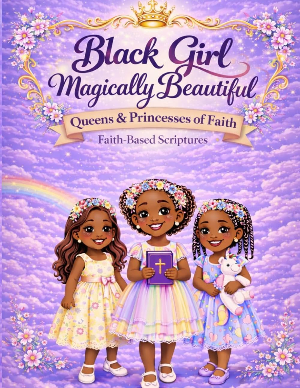 Black Girl Christian Coloring Book: Queens & Princesses of Faith: Coloring with Scriptures