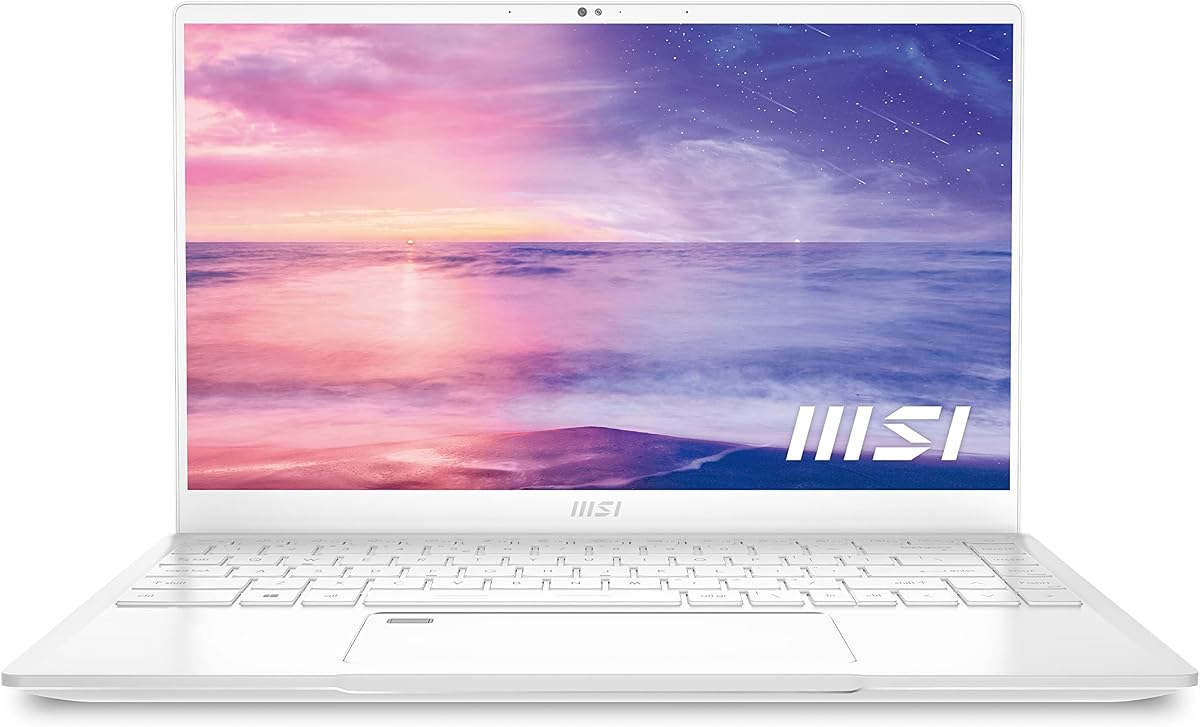 MSI Prestige 14 A11SC-208CA Blanco 14" FHD Portátil profesional ultradelgado y liviano Intel Core i7-1195G7 GeForce GTX1650 Max-Q 16GB DDR4 512GB NVMe SSD Win11
