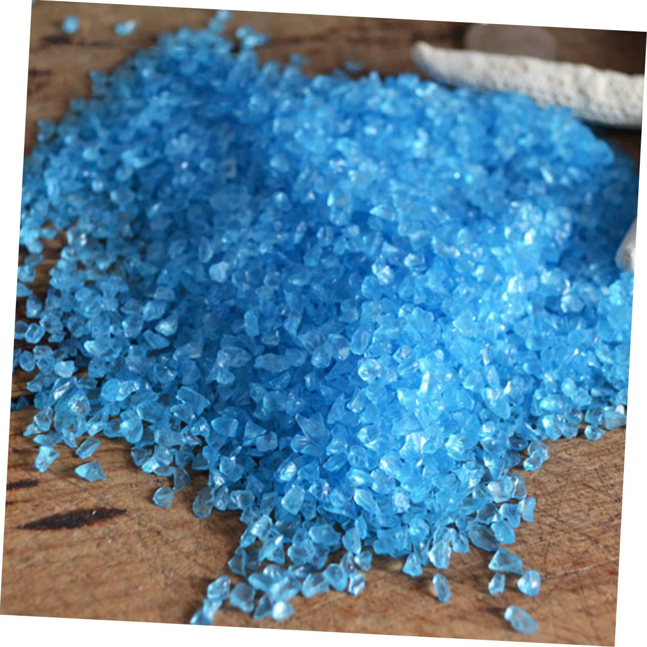 Sable DéCoratif Bleu pour Aquarium - Gravier Naturel SûR pour Poissons Sol De Bac Et Terrarium IdéAl pour DéCoration Et Entretien