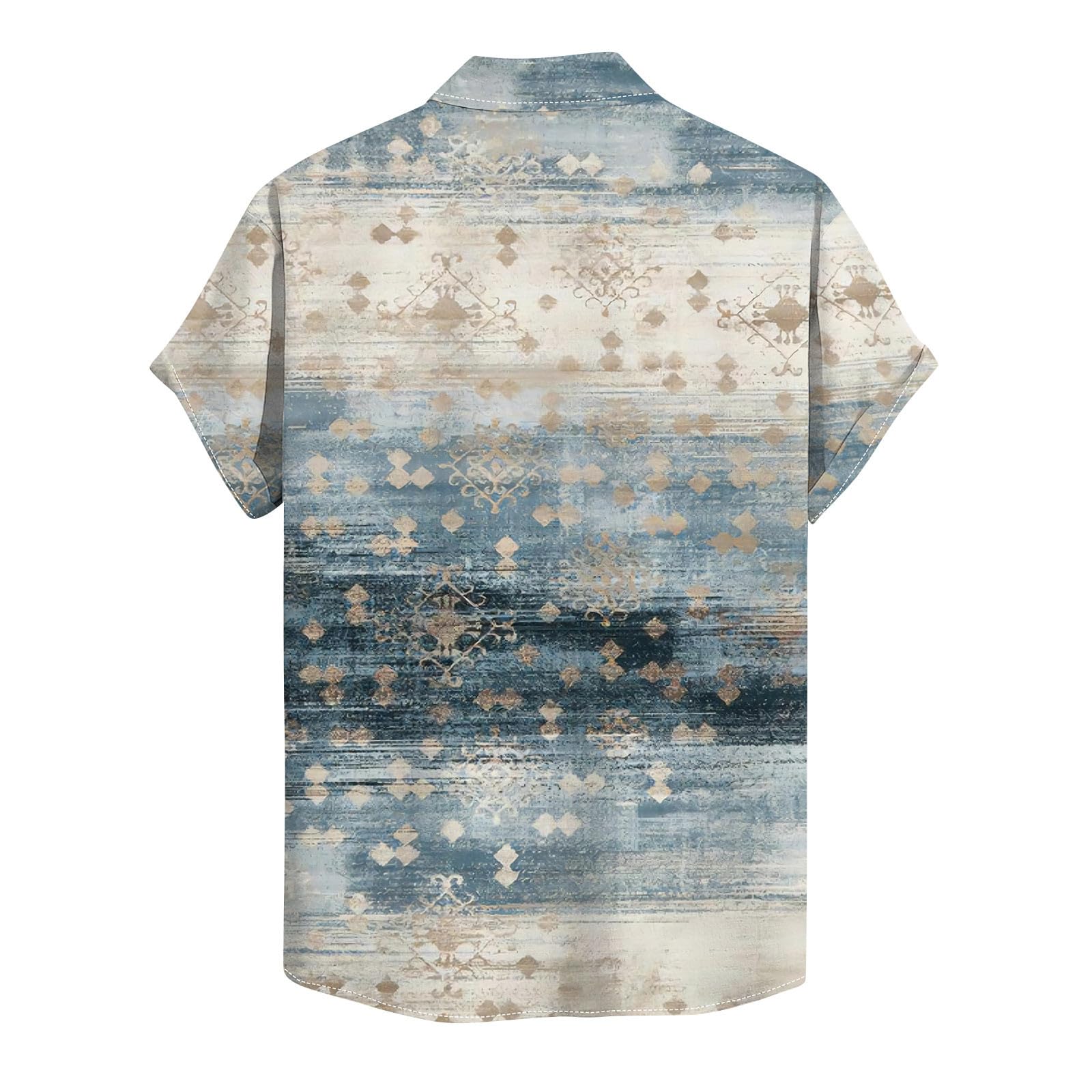 Herren Hemd Kurzarm Sommer Casual Shirt Strand Kurzarmhemd Button Down