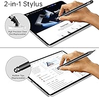 Vista 3 de Stylus (5 unidades), lápiz capacitivo 2 en 1 para pantalla táctil, alta precisión y sensibilidad, adecuado para tabletas iPhone/iPad/Android