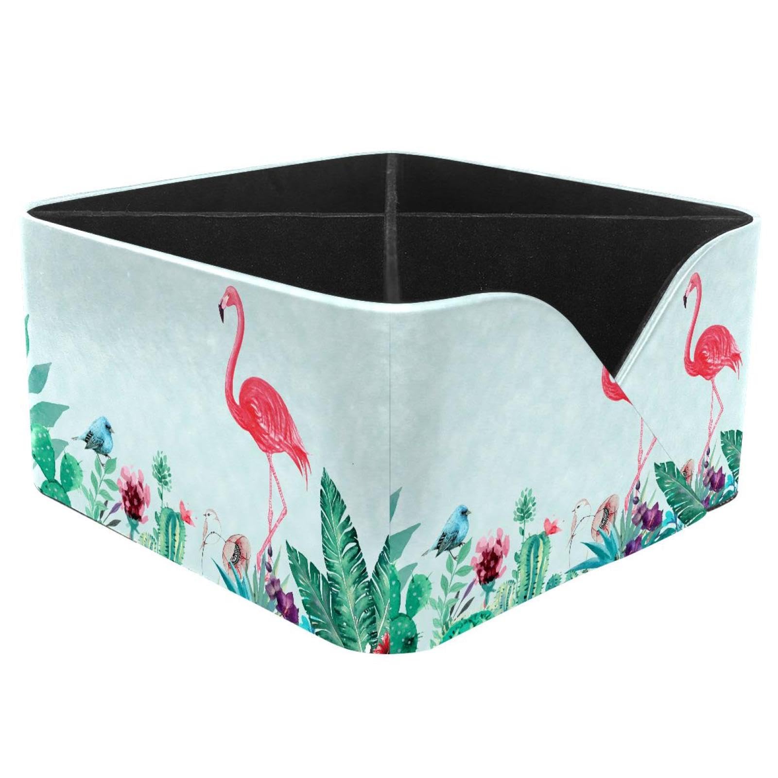 KengjuTesu Peacock and Cactus Desktop Organizer Pen Holder, Rectangular Pencil Cup for Office, Study and Makeup Stations
