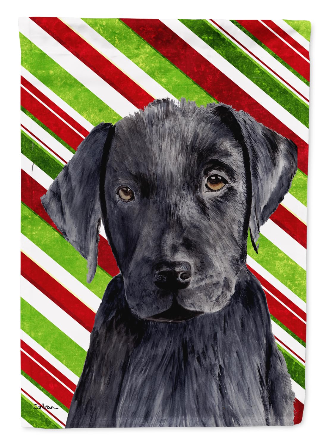 Drapeau de jardin Labrador décoration Noël extérieur petit format multicolore