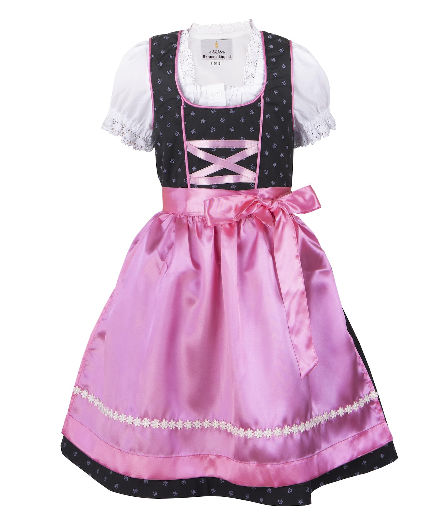 Ramona Lippert children's Dirndl, Lea - Grey - 140
