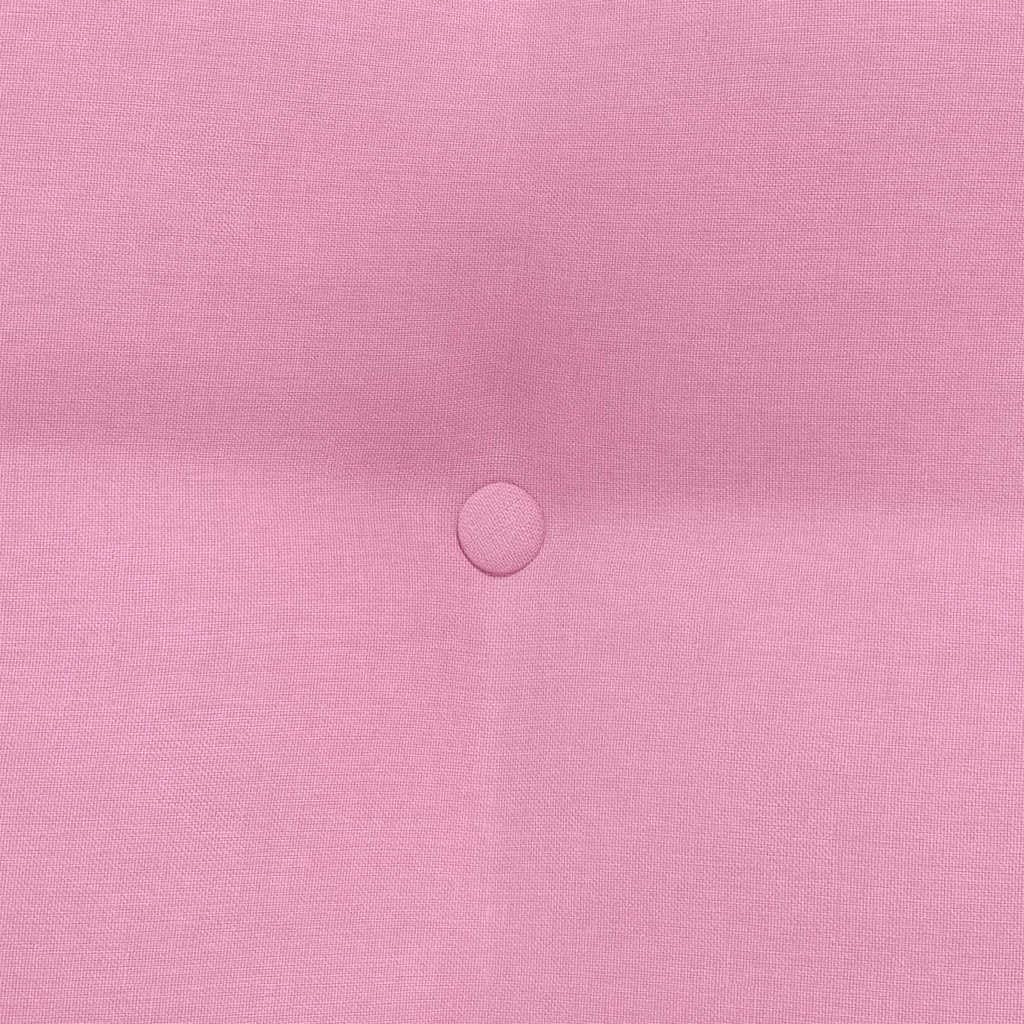 Rückenpolster Rosa 80x24x50 cm Samt-Optik Bett Keilkissen | Samtiges Keilkissen mit Knopf-Design und abnehmbarem Bezug für gemütliche Stunden im Schlafzimmer und Wohnzimmer.