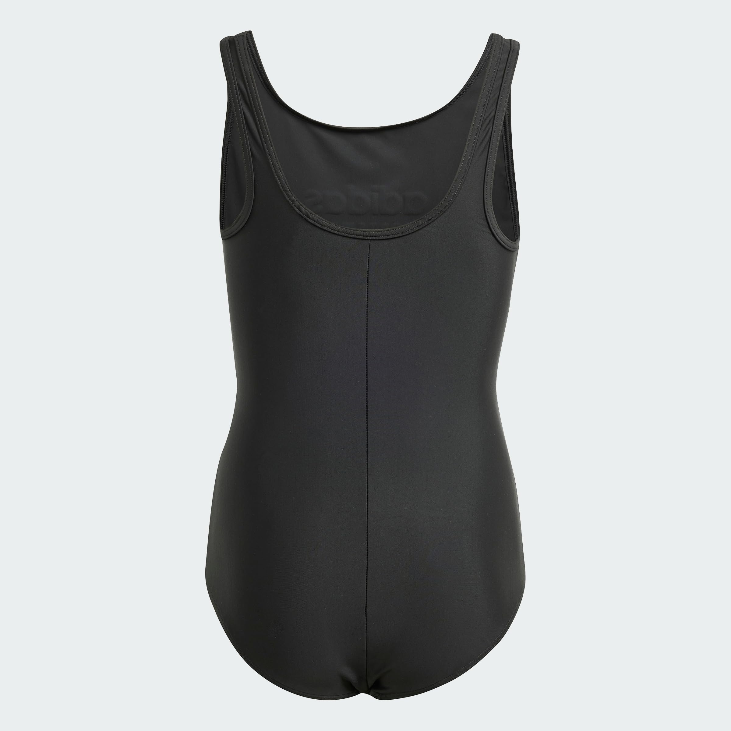 adidas Dziewczynki Sportswear U-Back Swimsuit Kids, Black/Green Spark, 5-6 Years