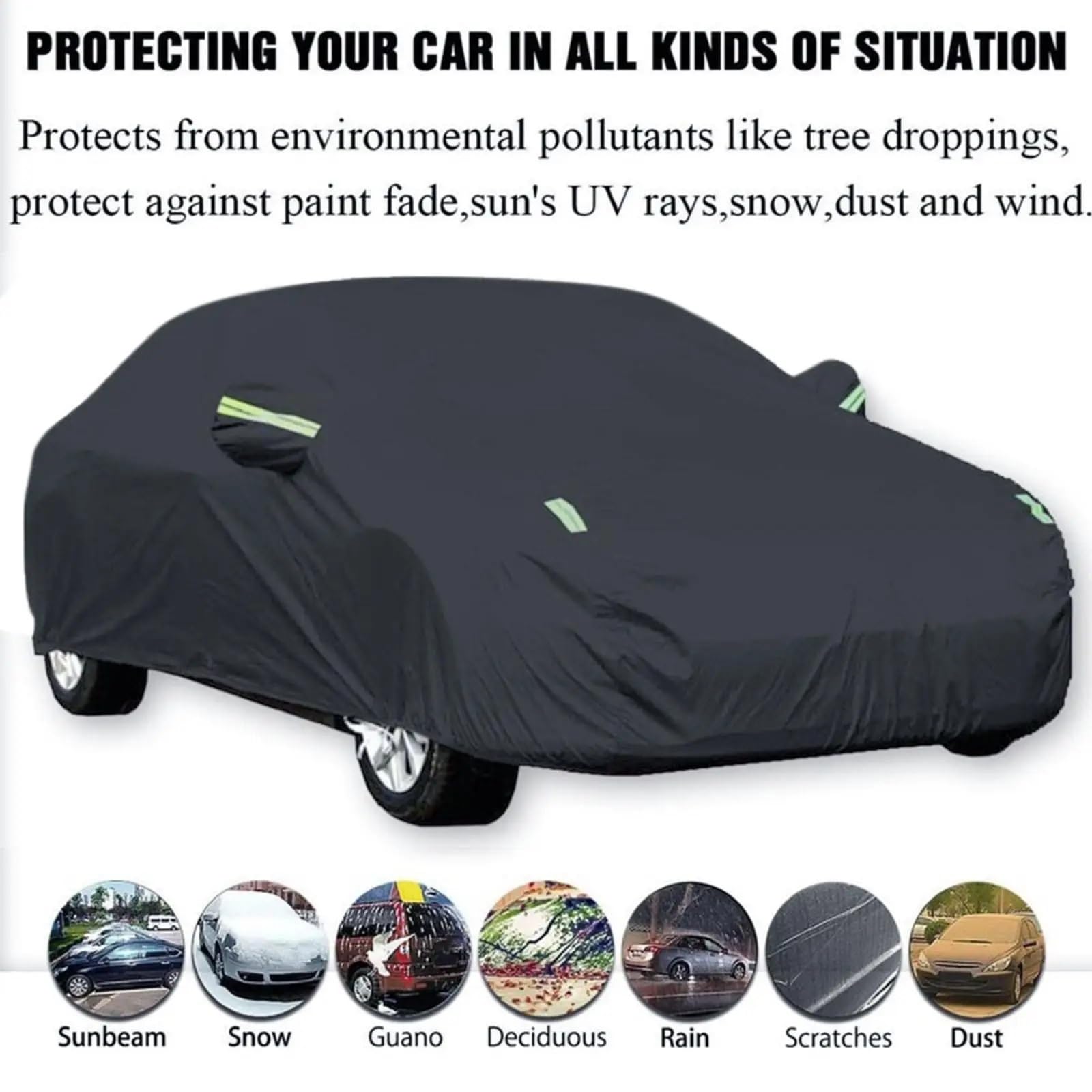 Reifentaschen Vollständige Außenabdeckungen für Autos, LKWs, Limousinen, staubdicht, wasserdicht, für den Außenbereich, universelle Autoabdeckung Reifenschutzhülle(2XL)