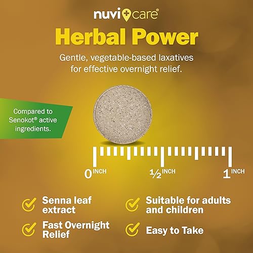 Miniatura 6 de Senna Laxant Tablets 8.6 mg - Laxante natural de hoja de sena para alivio ocasional del estreñimiento, comparado con Senokot, laxantes vegetales