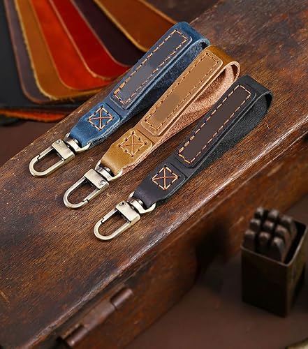 Miniatura 6 de ontto Funda de cuero para llavero compatible con Isuzu New MU-X Series DMAX D-Max X-Terrain Accesorios Smart Remote Car Key Holder Elegante funda