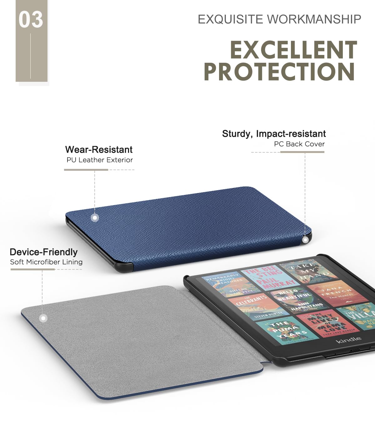 MoKo Case for All-new 7" Kindle Paperwhite 12th Generation 2024&Kindle Colorsoft Signature Edition 2024 - Image 4